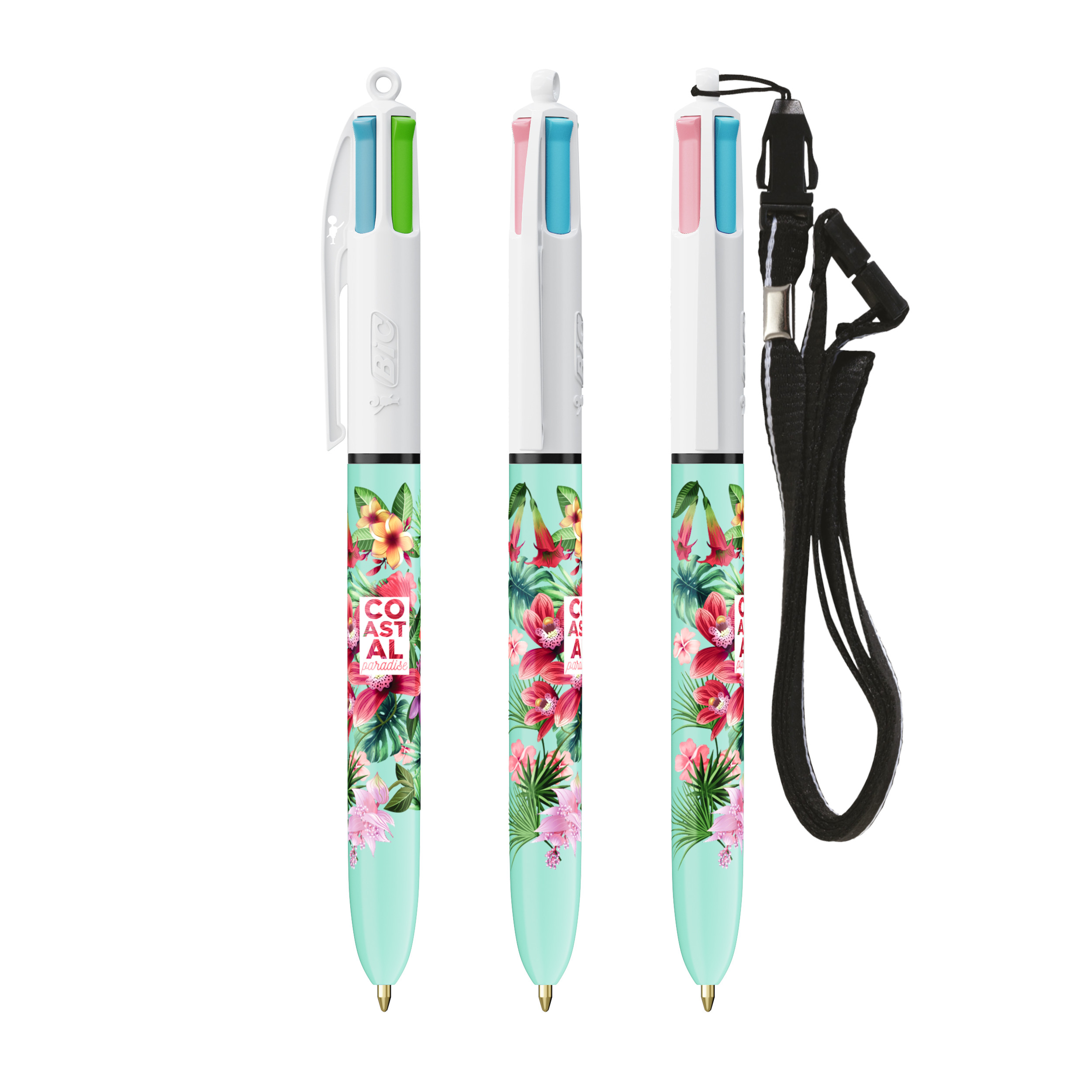 BIC® 4 Colours Fashion with Lanyard ballpen